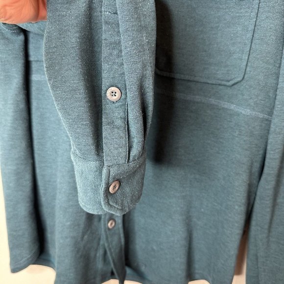 Stio Men's Casual Button Down Shirt - Teal - Picture 4 of 11